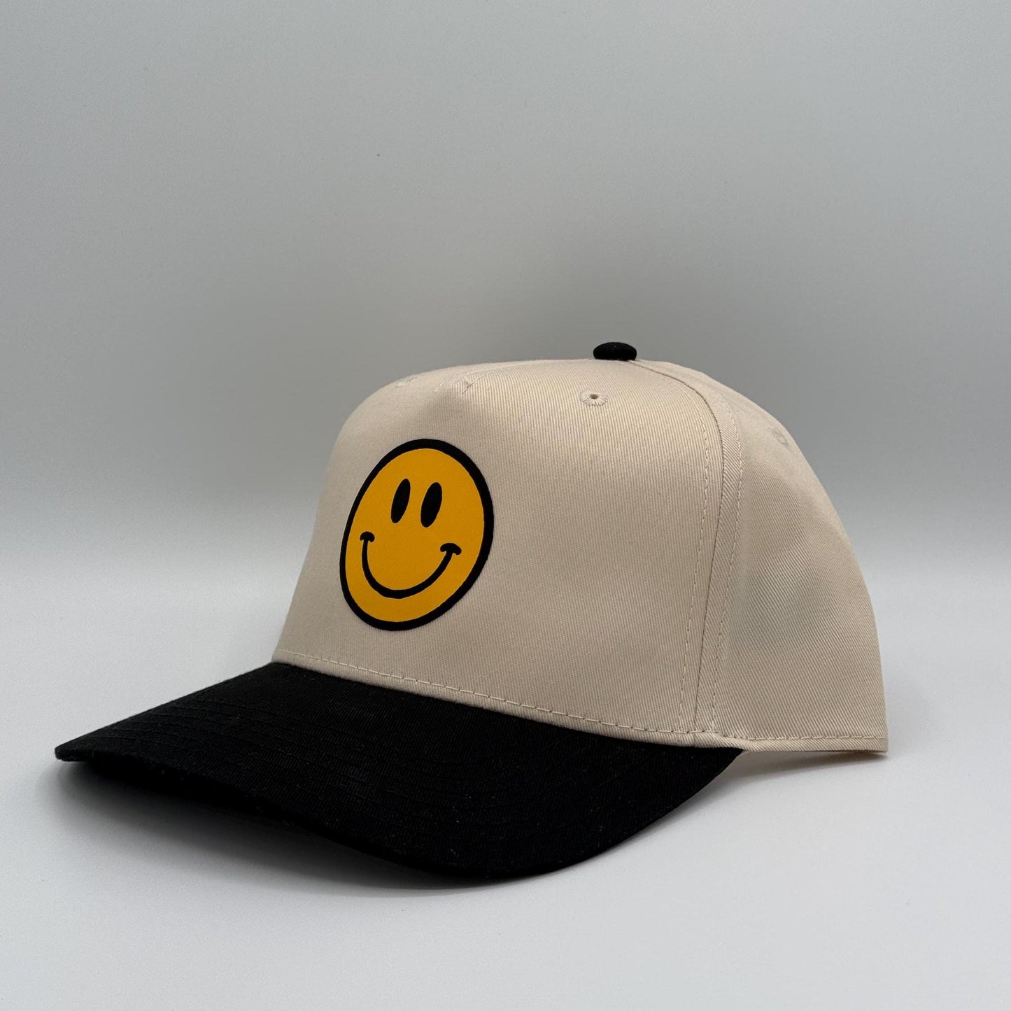Smiley Face Trucker Hat - Customizable Hat Color