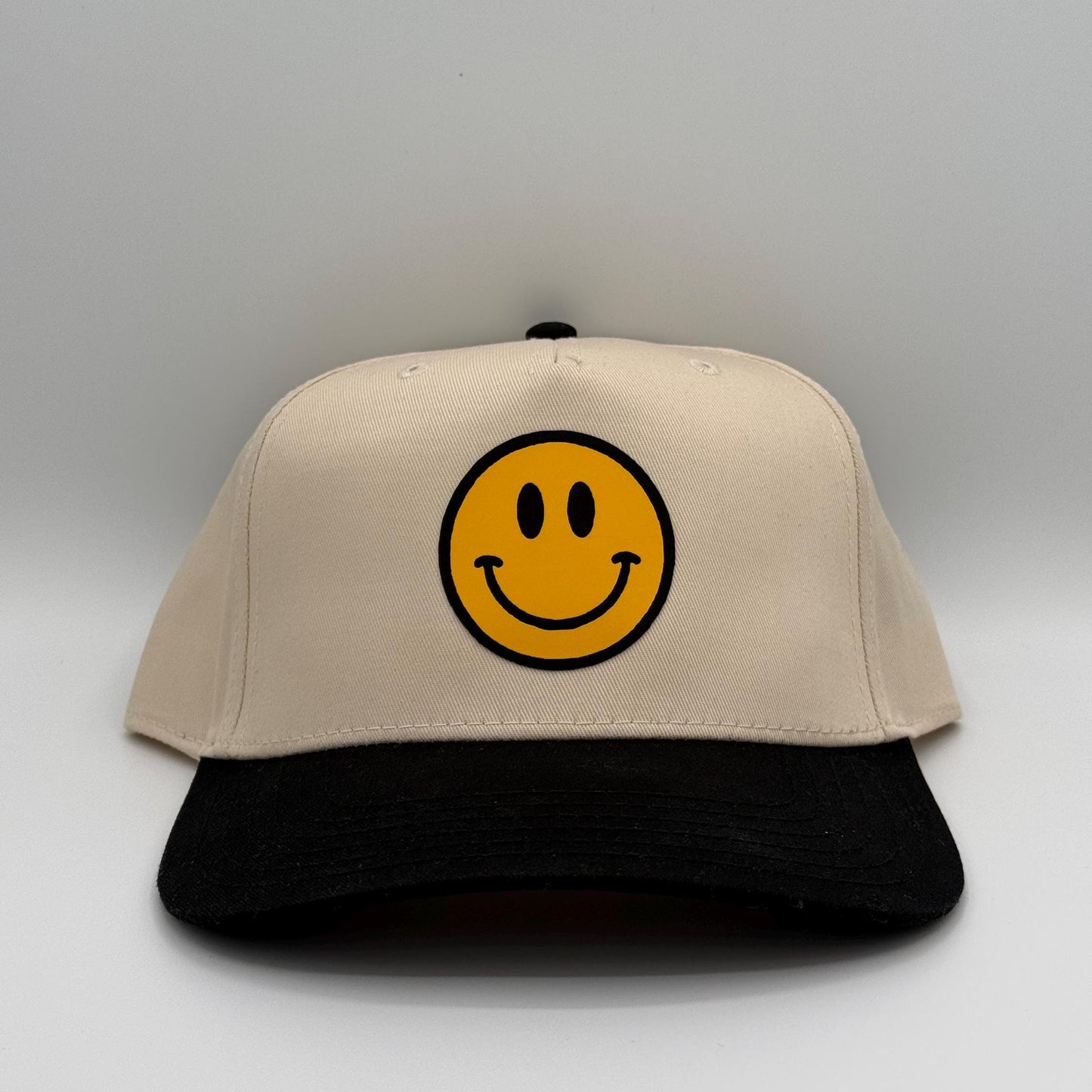 Smiley Face Trucker Hat - Customizable Hat Color