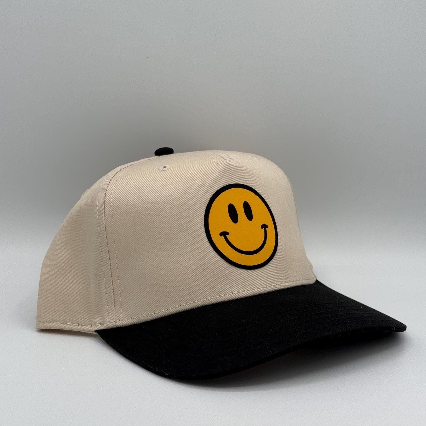 Smiley Face Trucker Hat - Customizable Hat Color