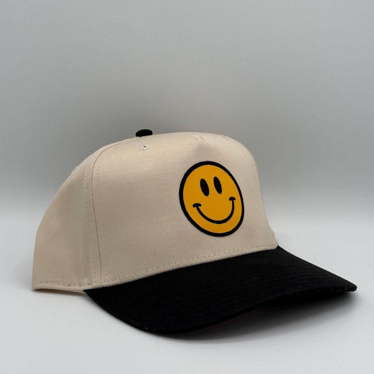 Smiley Face Trucker Hat - Customizable Hat Color